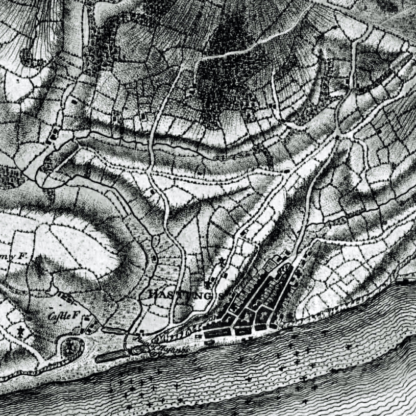 1778-83 Yeakell & Gardner map of Hastings for MSL Discovery Day